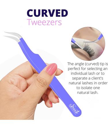 SIVOTE Lash Tweezers 3 Pack - Perfect for Volume Isolation & Classic Lashes | Purple - Buy Online on GoSupps.com