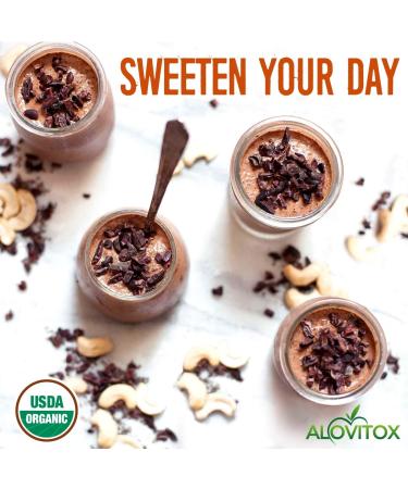 Alovitox Raw Cacao Nibs with Yacon Syrup | Healthy Snacks | Organic, Sugar-Free, Keto, Paleo, Gluten-Free, Vegan | Protein Bites with Antioxidant-Rich Criollo Cocoa | 8 oz - Buy Online on GoSupps.com