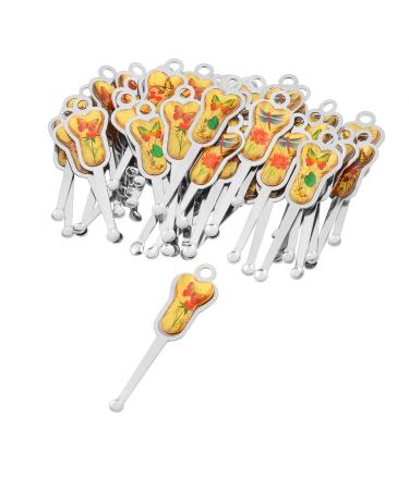 Qtqgoitem 48 Pcs Earpick Earwax Spoon Ear Wax Remover Care Tool Silver Tone (Model: 840 e43 8da ef5 e50)