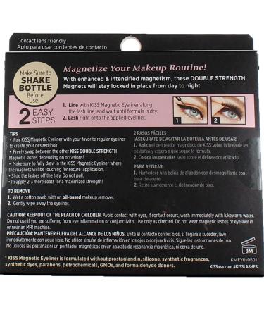 Kiss Magnetic Eyeliner Black 0.17oz (Pack of 2) - Long-lasting Formula - Easy to Apply - Buy Online on GoSupps.com