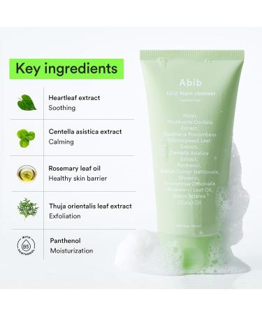 Abib Mild Foam Cleanser Heartleaf Foam 5.07 fl.oz - Buy Online on GoSupps.com
