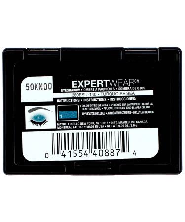 Maybelline New York Expert Wear Eyeshadow in Turquoise Sea - 0.09 oz Single Pack - Buy Online on GoSupps.com
