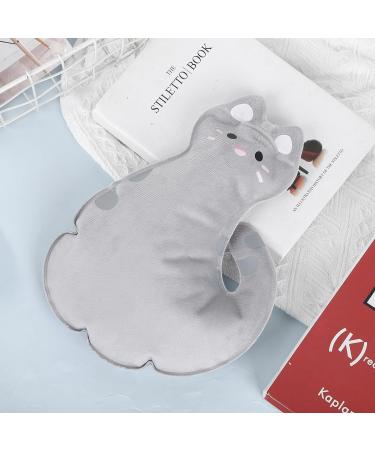 Hot Water Bottle Hot Water Bottles with Plush Cover Hot Water Bottle Cover with Soft Fleece Cover 1200ml Hot Water Bag Cat Pattern for Pain Relief Abdomen Neck Waist Back Legs Gray - Buy Online on GoSupps.com