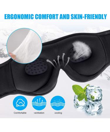 Sleep Headphones Bluetooth 5.4 Sleep Mask Bluetooth 3D Eye Cover for Sleeping Travel Hi-Fi Wireless Headphones Built-in Mic & Ultra Soft Sleeping Mask Cool Tech Personalised Gift Mother's Day Gift Sleep Mask - Black - Buy Online on GoSupps.com