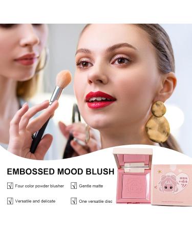 Blush Powder - Cream Blush for Cheeks Matte 4-in-1 Palette | Cute Girl Emoticon Lightweight and Blendable Creamy & Blendable Face Blushes for Eyes Lips & Cheeks Natural Skin Tones Hersil 3 - Buy Online on GoSupps.com