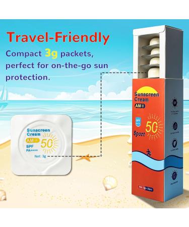 Nielies 20 Pods Mini Sunscreen Bulk SPF 50 Travel Size Packets Small Sunblock for Face & Body Bulk Sunscreen for Vacation Beach & Outdoor Use 20 x 0.12 FL OZ - Buy Online on GoSupps.com