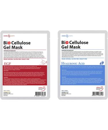 6 Assorted Bio Cellulose Gel Masks - Collagen EGF Hyaluronic Acid Peptide Retinol & Vitamin C | Shop Hydrating Face Masks Internationally - Buy Online on GoSupps.com