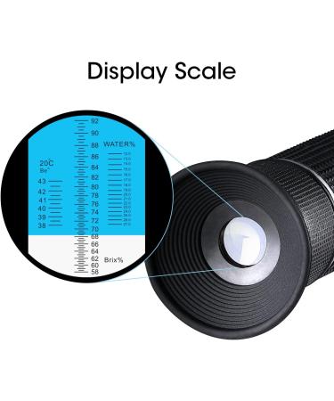Buy XRClif Honey Refractometer with ATC - Portable Handheld LCD Display for Accurate Sugar Content Measurement (BRIX 58-92%) - Ideal for Honey Fruit Drinks & More - Buy Online on GoSupps.com