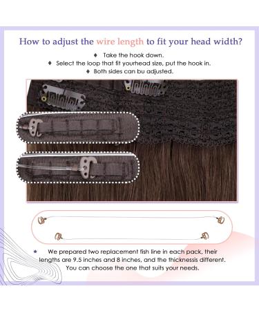 Vivien Wire Extensions - Real Remy Hair Balayage Light Brown & Platinum Blonde - 40cm 80g #8/60 - Buy Online on GoSupps.com