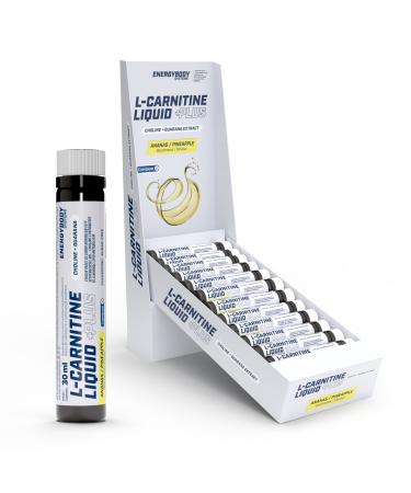 Energybody L -Carnitine Liquid Plus - 20x30ml - L Carnitin Liquid with Cholin & Guarana/Dietary supplement for a normal fat metabolism - Buy Online on GoSupps.com