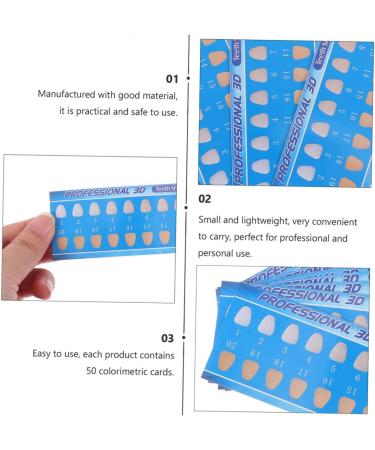 Anneomas 30-Piece Tooth Color Accessories Set | Tooth-Colored Numerical Boards & Bleach Color Control Papers | International Shipping - Buy Online on GoSupps.com