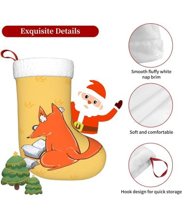 YYHHAOFA Sunflower Seeds and Foxes Christmas Decorative Stockings : Soft Light and Tactile Suitable for Christmas Halloween - Buy Online on GoSupps.com