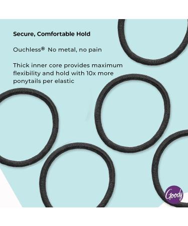 Goody Ouchless Women's Elastic Hair Ties - 29 Count Black - 2MM - Pain-Free Accessories for Braids & Ponytails - Buy Online on GoSupps.com