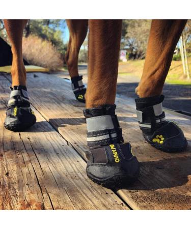 QUMY Waterproof Dog Boots - Anti-Slip Shoes with Reflective Strips (4PCS Set) - Buy Online on GoSupps.com