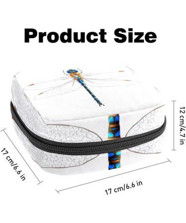 Colorful Dragonfly Storage Bag for Women | Large Menstrual Cup Pocket & Zippered Compartment for Bandages Tampons & Panty Liners - Buy Online on GoSupps.com