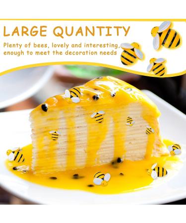 100 Pcs Tiny Resin Bee Ornaments 0.98, 0.74, 0.55 for Crafts & Decor - Flatback Bee Charms & Embellishments - Bumblebees for Wreath, Party & Home Decoration - Buy Online on GoSupps.com