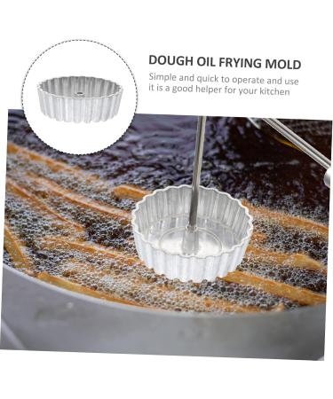 COLLBATH Dough Oil Frying Mold Oil Pier Mold Griddle Non Stick Fry Pan Biscuits De Molde Kitchen Snack Mold Kitchenware Waffles 6.8X6.8X2CM Silver - Buy Online on GoSupps.com