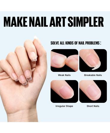 Tomicca Nail Tips and Glue Gel Kit | 8-in-1 Nail Glue | 240pcs Soft Gel Full Cover Nail Extensions | UV Lamp Included | Perfect for Nail Art at Home - Buy Online on GoSupps.com