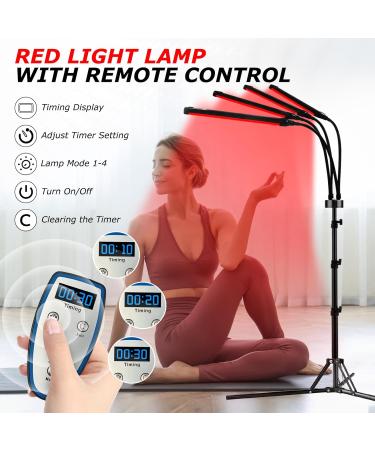 Shyineyou Red Light Lamp 180LEDs 660&850 Infrared Light Lamp with Stand(15"-60") Deep Red Light Lamp for Home/Office Use - Buy Online on GoSupps.com