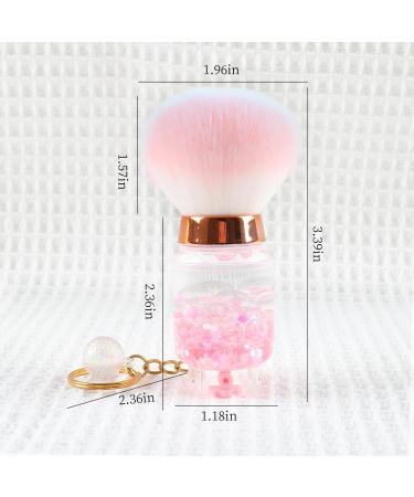 Buy Nail Dust Brush for Acrylic Nails | Soft Kabuki Nail Art Cleaner | Perfect for Makeup & Manicure - Pink & White - Buy Online on GoSupps.com