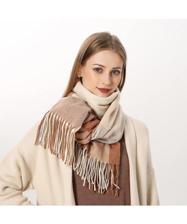 HANXIULIN Triangular Scarf - Women's Winter Scarf | Elegant Luxurious Wrap with Button | Casual Poncho Style - Buy Online on GoSupps.com