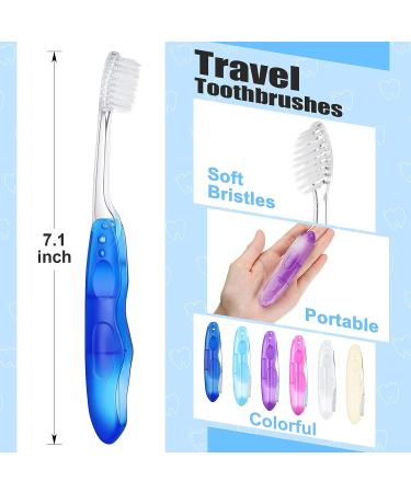Nuogo 100 Piece Travel Toothbrushes - Portable & Collapsible for Kids & Adults - Ideal for Camping, Hiking & Travel - 6 Colors - Buy Online on GoSupps.com