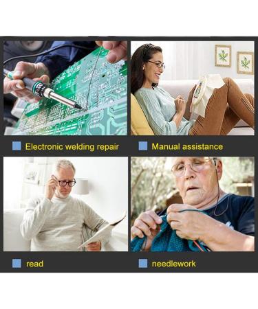 Magnifying Glass Hands-Free Head-Mounted Magnifying Glasses with LED Lighting - 2.5X to 25X Zoom with 8 Groups Detachable Lenses-uses AAA Batteries Suitable for Reading Jewelry Magnifiers etc. - Buy Online on GoSupps.com