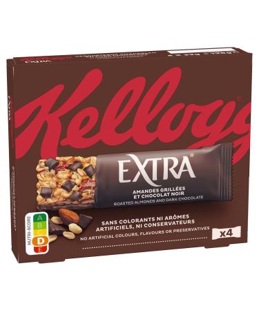 Extra Kellogg's Cereal Bars Chocolate Almonds – 4x32g