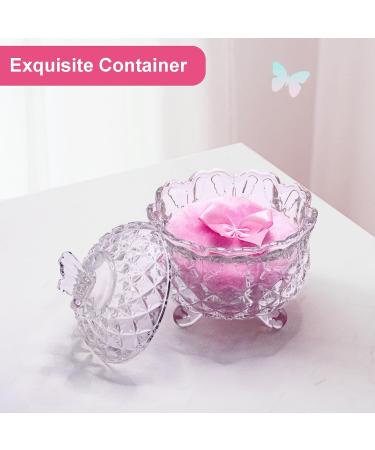 5 Pieces Large Body Powder Puff and Powder Container Crystal Case for Dust Puff Powder applicator with Box for Face and Body (Clear Butterfly) Butterfly Clear - Buy Online on GoSupps.com