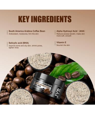 Face Scrub for Men and JVR Caffeine Eye Cream and Under Eye Roller Facial Scrub for Deep Exfoliating for Fine Lines - Buy Online on GoSupps.com