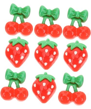 FRCOLOR 300 Pcs Nail Fruits Decoration Strawberry Nail Tool Lip Gloss Hand Cherry Slices Fruit Flatback Travel Bottles for Toiletries Nail Fruit Slices Pineapple Accessories Red Resin 3d - Buy Online on GoSupps.com