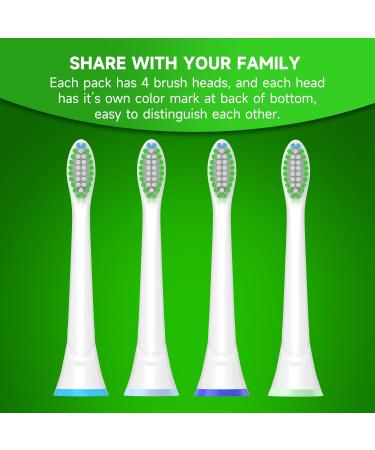 Sulkiwe Sensive Replacement Brushes for Philips Sonicare Electric Toothbrush Compatible with 3100 4500 5100 9000 Models Pack of 8 (White) | International Shipping Available - Buy Online on GoSupps.com