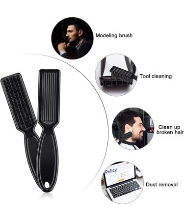 Barber Blade Cleaning Brush Set - 2 Piece Hair Clipper & Nail Tool (Black) - Buy Online on GoSupps.com