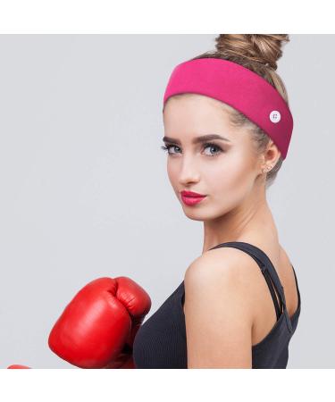 Willbond Button Headband Set - 24 Non-Slip Elastic Ear Protection Holders for Men and Women - Stretchy Yoga Sports Hairbands in Assorted Colors - Buy Online on GoSupps.com