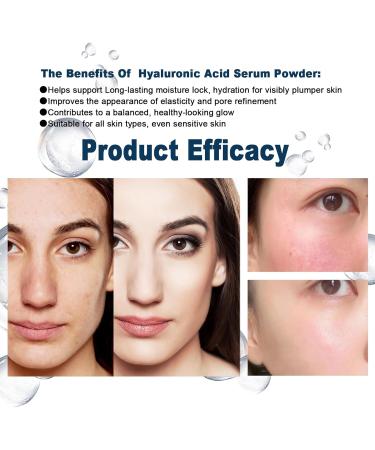 Pure Hyaluronic Acid Powder for Skin & Face (Sodium Hyaluronate) - Low Molecular Weight Cosmetic Grade DIY Serum Ingredient for Deep Hydration Acido Hialuronico en Polvo-Includes Scoop-60g(2.12oz) - Buy Online on GoSupps.com