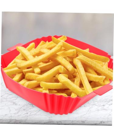 Alipis 2pcs Air Fryer Pan Airfryer Air Fryers Square Round Tray Baking Silicone Bowl Washable Accessories Redx2pcs 24X19.5X5CMx2pcs - Buy Online on GoSupps.com