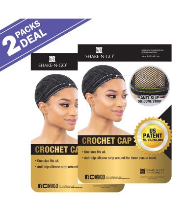 FreeTress Anti-Slip Silicone Strip Crochet Cap (2-Pack Nude) - Shake N Go - Buy Online on GoSupps.com