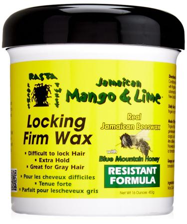 Jamaican Mango & Lime, Locking Firm Hair Wax Extra Hold With Real Beeswax & Honey, 16 Oz