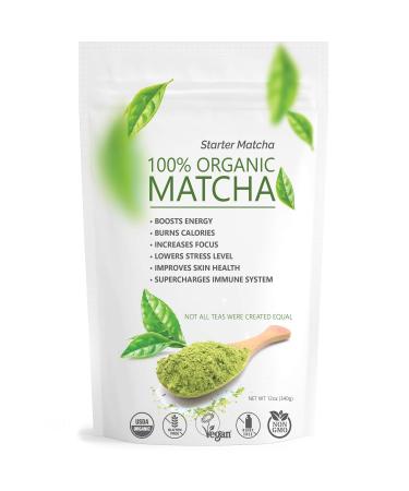 Matcha Green Tea Powder - Starter Green Tea Culinary Grade Matcha - Made by Matcha Outlet - (12oz) 12 Ounce (Pack of 1)