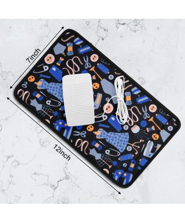 Sewing Machine Foot Pedal Pad - Non Slip Rubber Mat for Steady Control - 12x7 1/5 Thick - Black+Blue - Buy Online on GoSupps.com
