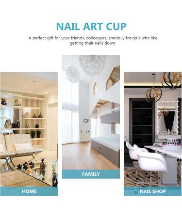 FRCOLOR 1pc Nail Art Crystal Cup Dappen Dish Bowl Nail Powder Dish Acrylic Nail Supplies Glass Tumbler with Lid Crystal Dappen Dish Glass Nail Dish Nail Tech White Crystal Symphony Gel 5.5x5.5cm White - Buy Online on GoSupps.com