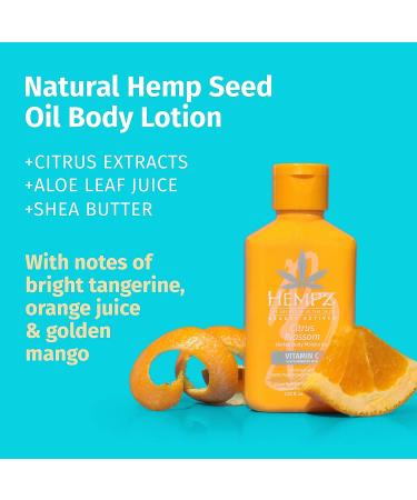 Hempz Citrus Blossom Limited Edition Mini Body Lotion - Shea Butter, Aloe, Hemp Seed Oil - 2.25 Fl Oz Travel Size - Buy Online on GoSupps.com