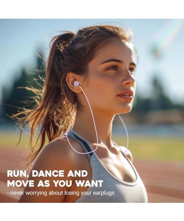 2Pcs Soft Silicone Ear Plugs Connector Cord - Violet Lanyard for Detachable Earplugs | Compatible with Pawcute Loop Switch Experience & Quiet Earplugs - One Size - Buy Online on GoSupps.com