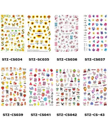 Sliders Banana Abtract Design 3D Nail Sticker Avocado Fruit Decals Sunflower(STZ-CS043) - Buy Online on GoSupps.com
