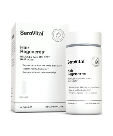 SeroVital Hair Regen - Formulated For Women Seeking Enhanced Hair Growth - Thicker Strengthened Hair & Increased Scalp Coverage - Supports Noticeable Decrease in Age-Related Hair Loss and Shedding - (60 Count) Capsule