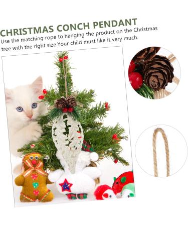 Artibetter 2pcs Christmas Pine Cone Pendant Nativity Ornaments Pine Shape Pendant PVC Conch Pendant Wall Assorted Color 14X6CM - Buy Online on GoSupps.com
