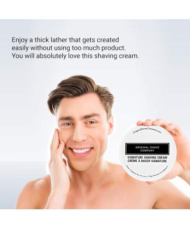New Men's Shaving Cream - Signature Scent Formula | Soft Smooth & Silky Lather for the Ultimate Shave - Buy Online on GoSupps.com