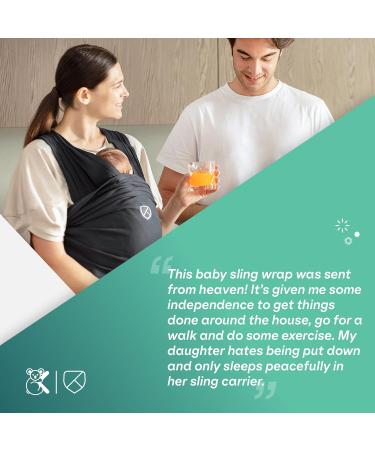 KOALA BABYCARE Baby Sling Carrier Stretchy Baby Wrap Carrier - Grey - Buy Online on GoSupps.com