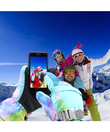 Yidomto Winter Waterproof Ski Gloves - Light Blue - Women's and Boys 12-14 - Buy Online on GoSupps.com