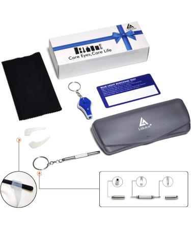 Blue Light Blocking Glasses for Men & Women | Stylish UV400 Transparent Lens | Reduce Eyestrain | LifeArt C7 S1420 - Buy Online on GoSupps.com